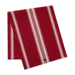 Lexington Chemin De Table Striped Organic Cotton Rib 50x250 Cm