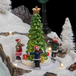 Déco Noël Chalet à La Montagne Piles Lumineux Animé -Noël Décoration Magasin deco noel chalet a la montagne piles lumineux anime 2