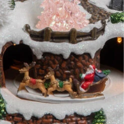 Déco Noël Chalet à La Montagne Piles Lumineux Animé -Noël Décoration Magasin deco noel chalet a la montagne piles lumineux anime 3