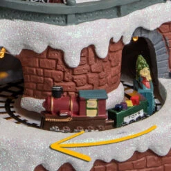 Déco Noël Gare Au Village Secteur Lumineux Musical Animé -Noël Décoration Magasin deco noel gare au village secteur lumineux musical anime 3