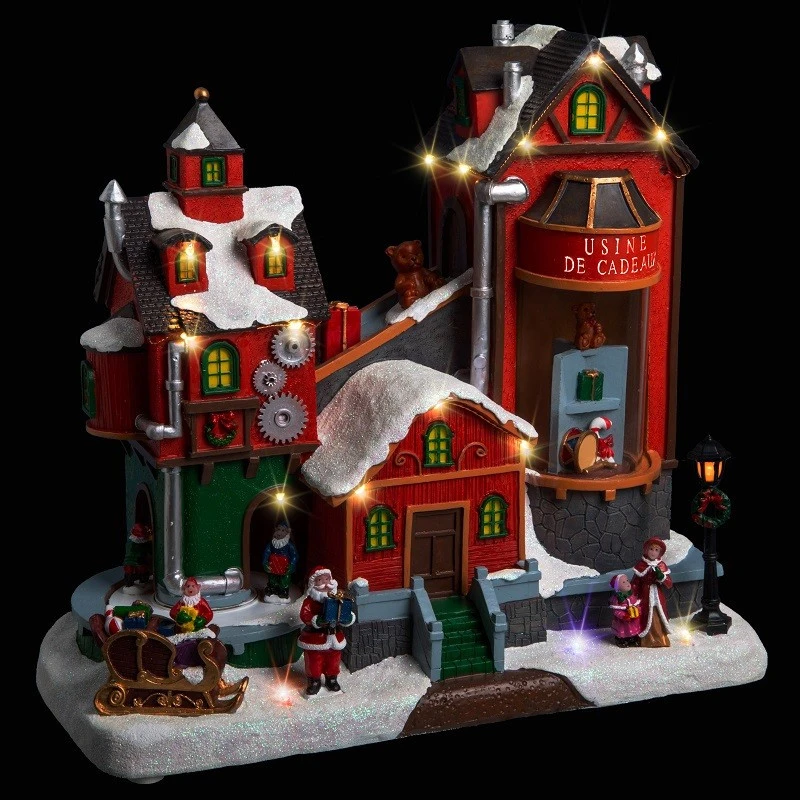Déco Noël Usine Cadeaux Secteur Lumineux Animé Musical 4 Déco Noël Usine Cadeaux Secteur Lumineux Animé Musical – Image 2