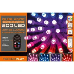 Noël Décoration Magasin -Noël Décoration Magasin guirlande controle a distance 200 led 20 metres variation de couleurs 1