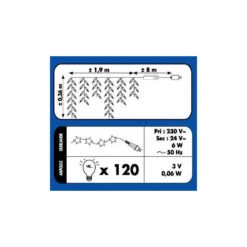 Guirlande 120 LED Tombée De Neige Bleu Fil Transparent 9 Guirlande 120 LED Tombée De Neige Bleu Fil Transparent -Noël Décoration Magasin guirlande tombee de neige 120 led bleues fil transparent 3