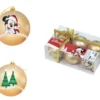 Mickey - Doré - Pack 6 Boules De Noël - 8 Cm -Noël Décoration Magasin mickey dore pack 6 boules de noel 8 cm