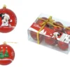 Mickey - Rouge - Pack 6 Boules De Noël - 8 Cm -Noël Décoration Magasin mickey rouge pack 6 boules de noel 8 cm