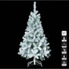 Sapin De Noël 180 Cm Vert Floqué Blanc -Noël Décoration Magasin sapin 180 cm floque blanc avec pied
