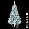 Sapin De Noël 150 Cm Vert Floqué Blanc -Noël Décoration Magasin sapin de noel vert 150 cm floque blanc