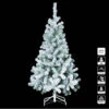 Sapin De Noël 210 Cm Vert Floqué Blanc -Noël Décoration Magasin sapin de noel vert 210 cm floque blanc