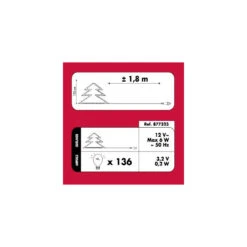 Sapin De Noël 120 Cm Vert Lumineux LED Blanc -Noël Décoration Magasin sapin lumineux 120 cm vert fibre optique 2