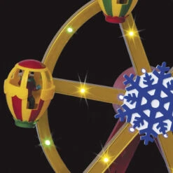 Village De Noël Animé, Lumineux Et Musical Grande Roue -Noël Décoration Magasin village de noel anime lumineux et musical grande roue 1 2