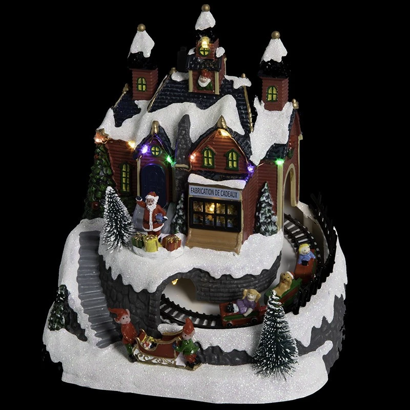 Village De Noël Atelier + Train Lumineux, Musical Et Animé 4 Village De Noël Atelier + Train Lumineux, Musical Et Animé – Image 2