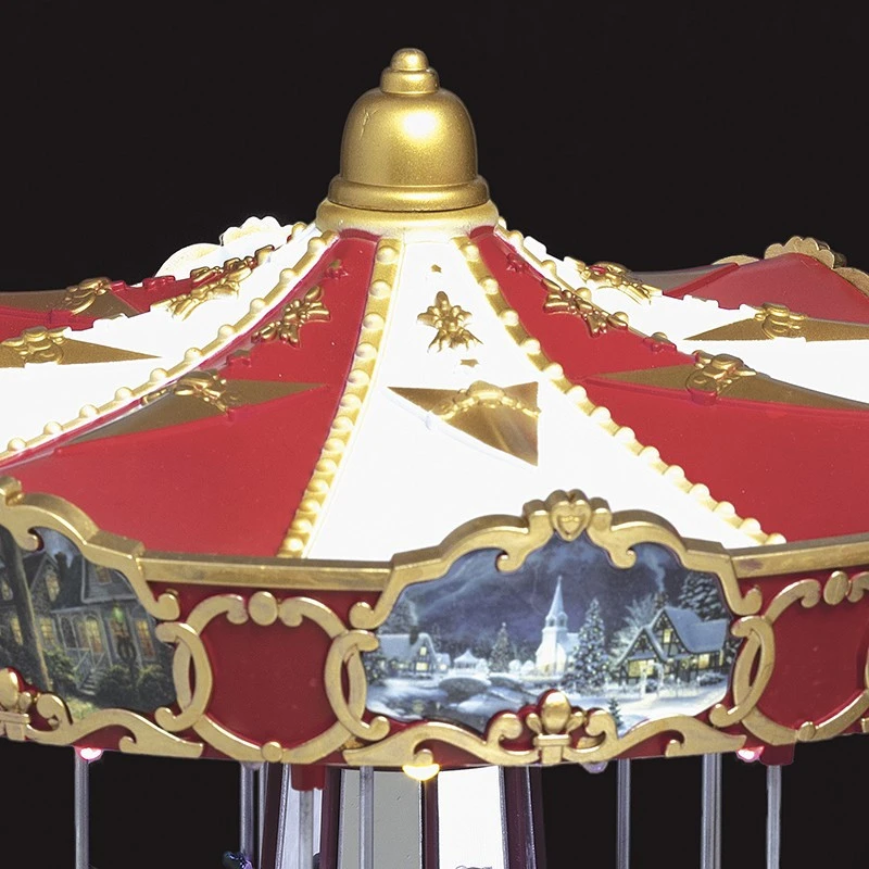 Village De Noël Carrousel Animé, Lumineux Et Musical 5 Village De Noël Carrousel Animé, Lumineux Et Musical – Image 3