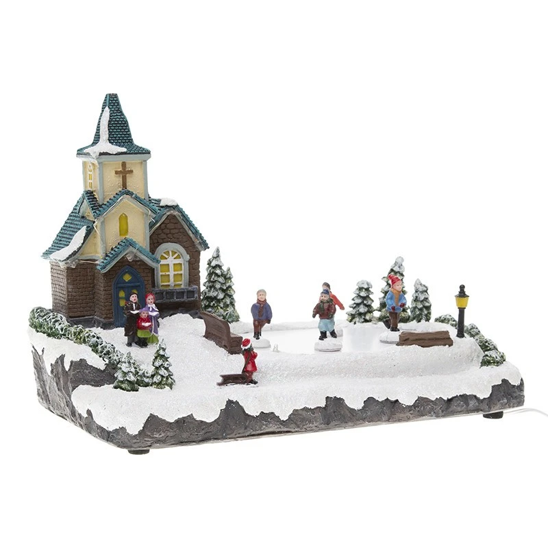 Village De Noël Place De L'Eglise Lumineux Et Animé 4 Village De Noël Place De L'Eglise Lumineux Et Animé – Image 2